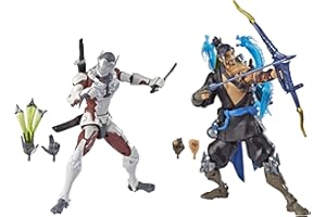 HASBRO Overwatch Ultimates Series Hanzo i Genji dwupak figurki akcji wielkości 15 cm do kolekcjonowania z akcesoriami – gry wideo postaci Blizzard