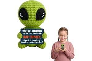 EAVUYIS Virkad figur, alien Pocket Hug – positiv rymdvarelse gosedjur som lyckobringare och mamma, känslomässig support, gåva