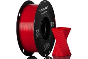 ‎TINMORRY Filament PETG 1.75 mmm, TINMORRY Szybki filament PETG-Eco do druku 3D, Kompatybilny z większością drukarek 3D FDM, 1 KG 1 szpula, Ciemnoczerwony