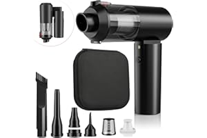 HOMIGIFTY Mini Aspirateur Voiture Puissant sans Fil, Aspirateur à Main Portable, Petit Aspirateur Souffleur Voiture 2 en 1 pour Voiture, Ordinateur Domestique, Clavier, Canapé