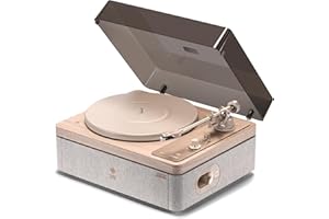 STACK STONE STACKSTONE DS07 Platine Vinyle Bluetooth 5.2 avec Haut-Parleurs accordés par JAMO, Suspension Anti-Vibration Double, Cellule AT3600L, Son Hi-FI, 33/45 Tours, Design Scandinave