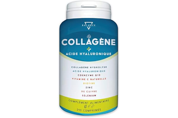 COLLAGENE HYDROLISE 2000MG - 240 COMPRIMÉS | Collagene et Acide Hyaluronique | Collagène, Acide Hyaluronique, Coenzyme Q10, Vitamine C, Biotine et Zinc pour la Peau, les Os et les Articulations