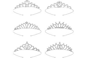 YAMOOCO Aoliandatong 6 corone da principessa in cristallo, con strass, per festa di compleanno, matrimonio, ballo di fine anno