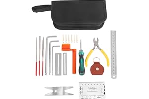 Dciustfhe 26 Pcs Guitar Repairing Maintenance Tool Kit, Guitar Care Cleaning Tool Kit for Guitar Ukulele Mandolin Banjo