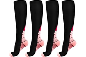 ACWOO Pończochy uciskowe, 2 pary, medyczne skarpety uciskowe, pończochy uciskowe, pończochy zakrzepicy, na pęknięcia, do biegania, 20-30 mmhg, dla mężczyzn i kobiet