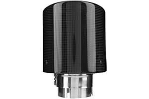 Baverta Tuyau D'échappement de Voiture - Tuyau de Silencieux D'échappement en Fiber de Carbone Embouts D'échappement de Voiture 63-114mm