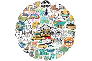 VIOJRLLY 50 pezzi set di adesivi impermeabili, adesivi da viaggio all'aperto vintage per valigia MacBook Laptop Bike Scrapbook Motorcycle Skateboard Helmet Car Vintage Stickers
