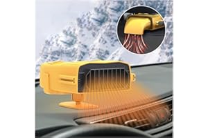 COMBLU Auto Heizlüfter 12V 150W Tragbare Autoheizung Defroster, 3 in 1 Heizung für Auto Windschutzscheibe Defroster Demister, 360 ° Drehung Schnelle Heizung & Kühlung, Wenig Lärm Luft Reinigen Kühlventilator
