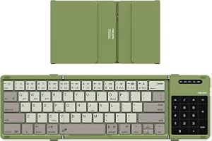 Nillkin Cube Pocket Foldable Bluetooth Keyboard with Touchpad – Ultra-Portable Tri-Fold Design, 64-Key Layout, Multi-Device Bluetooth 5.0, Travel-Ready – Green