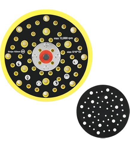 Platorello Di Supporto Da 150 Mm Duro – Compatibile Con Levigatrici Rupes BigFoot LHR21 ES, Mark II E III, Con Bullone M8