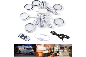 WOWLED 12 V RV under skåp belysning, interiör billampor, dimbar varm vit 3 W LED bilbelysning interiör med trådlös RF-fjärrko