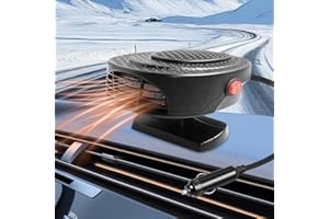 Gobesty Portable 12V Car Heater, Car Heaters That Plug Into Cigarette, 2 in 1 Fast Heating/Cooling, Defroster and Windshield Defogger, Auto Heater Fan for Winter Driving, Suitable for All Car