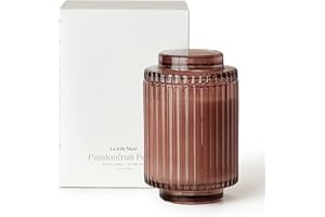 LA JOLÍE MUSE LA JOLIE MUSE Candela profumata frutto della passione e peonia, cera naturale, lunga durata di 80 ore, giara di vetro per regalo e decorazione casa, 350 g