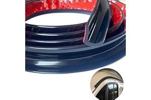 OWDFF Gouttières en PVC 2.5m Gouttière de Toit Rail D'égouttement Drip Stop Gouttière Dos Autocollant Pas Facile de Tomber Convient aux Véhicules Camping-cars et Bateaux (Noir, 2.5M)