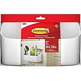 Command HOM-15 Grand Bac Avec Bandes Adhésives Transparent - Organisation Sans Percer
