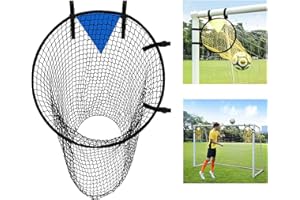 YOUNLEN Football Target Net (Black) - Lightweight, Foldable Soccer Training Equipment for Shooting Accuracy, Visible Scoring, Ideal for Outdoor Fields