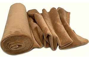 ORIENT FASHION Minky Strickstoff glattes Muster 50x160 cm (Toffee)