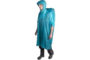 Sea to Summit - Poncho Ultra-Sil Nano Tarp - Protection Contre la Pluie Ultra légère et imperméable - avec Capuche - Protège Le Grand Sac à Dos - Bâche de Tente pour 2 Personnes - Randonnée - Bleu