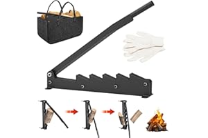 LZQ Fendeur de bois manuel en acier au carbone - Avec gants antidérapants et sac en feutre - Pour le camping