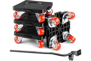 Foydream roulettes pour Meubles Lourd,Leve Meuble avec 4 Roues Pivotantes à 360° pour Le Deplace Meubles Lourds Mobiles,Capacité de Charge de 800KG