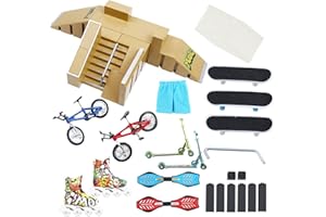 PLSOPPKG Skate Park - Kit de rampa para patineta de dedo, accesorios de entrenamiento con patinetas de dedos, bicicletas de dedos, patines y scooters y más (5 piezas)