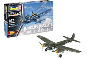 Revell 04972 Maquette d'avion Junkers Ju88 A-1 Bataille d'Angleterre - échelle 1/72 - Niveau 4/5