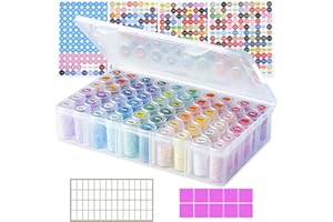 burkfeeg Boite de Rangement Diamond Painting Diamond Painting Accessoires Boite de Rangement 60 Emplacements pour 5D Complet Broderie Diamant Painting Accessoires Broderie Diamant