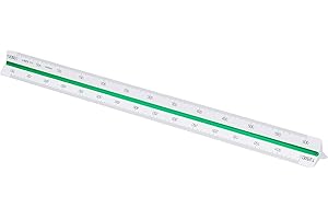 Linex 314 Dreikantmaßstab mit farbiger Hohlkehle 30 cm, Teilung 1:500:1000:1250:1500:2000:2500