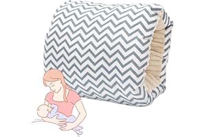 Zouwel Breastfeeding Arm Pillow Cozy Cradle Arm Pillow, Breastfeeding and Bottle Feeding Head Support Pillow Soft Cotton Cozy Cradle Pillow for Travel Outdoor (A)