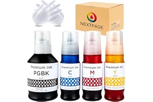 Nextpage GI-51 GI51 tusz kompatybilny z Canon GI-51 do Canon PIXMA G1520 G1530 G2520 G2560 G2570 G3520 G3560 G3570 G3571 G3572 G4570 (4 sztuki, Cyjan czarny magenta żółty)