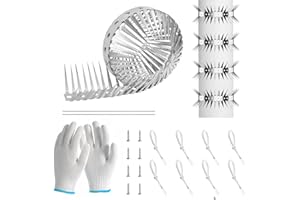 CACAVNONY Odstraszacz kun, szop pracz, ochrona rury spustowej, 100 cm, stal nierdzewna, drut kolczasty, łatwy montaż