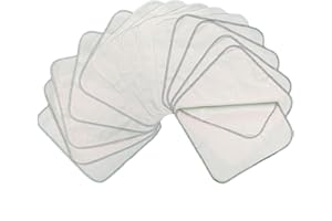 avo + cado Manoplas de franela de algodón orgánico de una sola capa, 15 unidades, reutilizables para bebés como reemplazo de toallitas húmedas (color gris)