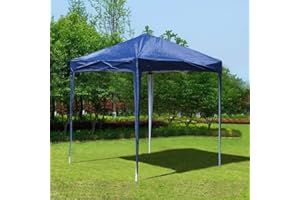CLIPOP Portable 2x2m Garden Gazebo Pop Up Tent with Powder Coated Steel Frame and Carrying Case, Waterproof Marquee Tent for Outdoor Camping Beach