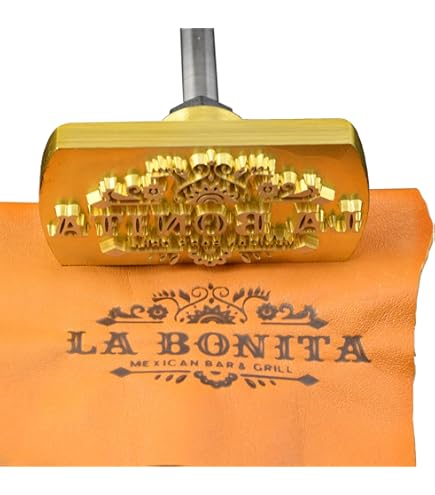 Fer à Marquer Le Bois Personnalisé - Tampon En Laiton 3 Cm, Manche En Bois, Pour Cuir, Gâteaux, Bois - 13