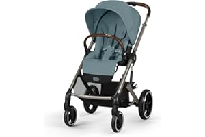 CYBEX Gold Wózek Dziecięcy Balios S Lux, Ergonomiczna Pozycja Leżenia, System Pasów Obsługiwany Jedną Ręką, Od Urodzenia Do 22 Kg (Ok. 4 Lata), Stormy Blue