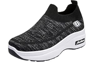 MJGKHIY Scarpe Donna Sneakers Senza Lacci Bianche Vintage Scarpe Running Comode Tennis Scarpe da Camminare Sportive Fitness Palestra Scarpe Soft Scarpe Senza Lacci Donna 2023