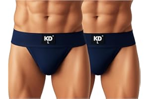 KD Willmax Regent Gym Jockstrap - Sospensorio da uomo, in cotone, con cintura morbida, copertura posteriore completa, vestibilità sportiva