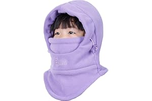 Azarxis Kinder Sturmhaube, Balaclava Fleece Ski Gesichtsmaske, Einstellbar Wintermütze mit Winterschal für Outdoor Sport