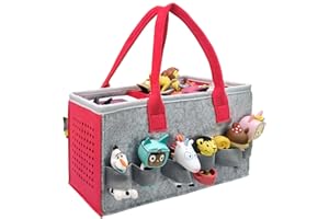 SHUDYEAR Zubehör Schutzhüllen-Organizer mit Figuren Aufbewahrung viel Platz Tasche Bag für Toniebox Starter Set (rot)