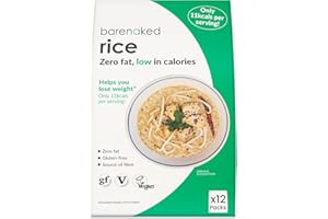 Barenaked Konjac Rice | 12 x 250g Multipack | Low Calorie & Keto Friendly | Vegan & Gluten Free | Fat Free & Low Carb | 24 Servings