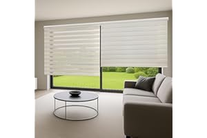 Tende a rullo per interni Giorno Notte avvolgibile Doppio strato Tessuto elegante per porta e finestra. Offrono un'adattabilità alla luminosità STORESDECO Lino 140x250 cm (Larghezza x Altezza)