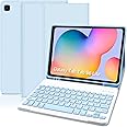 Keyboard Case for Samsung Galaxy Tab S6 Lite 10.4", Built-in S Pen Holder, Slim Smart S6 Lite Case with Bluetooth Keyboard for Samsung Tab S6 Lite 10.4 2024/2022/2020 (SM-P620/P625/P615/P619), Blue