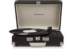 Crosley Cruiser Plus Portable Turntable - Bluetooth Record Player, 3-Speed Suitcase Vinyl Player, Home Turntables for Vinyl Records, Built in Stereo Speakers, Bluetooth Receiver, AUX Input, Chalkboard