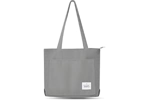ELAKIRI Tote Bag Cremallera, Bolsos Para Universitarias, Bolso Tela Mujer, Bolsa De Tela Con Cremallera, Tote Bag Tela, Aplicable A Bolso Shopper Mujer, Bolso Trabajo Mujer,Bolso Universidad
