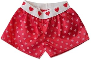 STUFFEMS TOY SHOP Be My Bear Boxer Short - Red Heart to fit 15" Bear Factory Kits