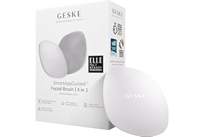 GESKE | Spazzola per il viso SmartAppGuided™ 4 in 1 | Spazzola per la pulizia del viso | Spazzola morbida in silicone | Pulizia del viso professionale | Pulizia della pelle