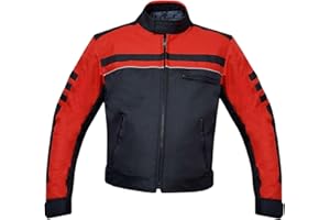 warrior gears Motorcycle Kids Waterproof Jacket, Textile Motorcycle Jacket with CE Protective Armours, Childrens High Vis Jackets, Boys' Outdoor Waterproof Jackets 5-16 Years