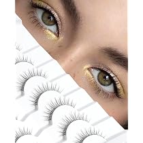 Falsche Wimpern Natural Look – Volumen Wimpern Wispy, Faux Mink, Ultradünnes Band 0,03 Mm, Für Natürlichen Augenaufschlag