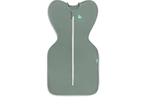 Love To Dream Swaddle Up, Taille M 6-8,5 kg - Gris, Coupe ajustée, favorise Un Sommeil sain, 1,0 Tog - 20-24 °C, Coton Lavable en Machine et Double Fermeture éclair