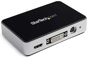 StarTech.com HDMI Video Capture Device - 1080p - 60fps Capture Card - USB Video Recorder - with HDMI DVI VGA (USB3HDCAP)